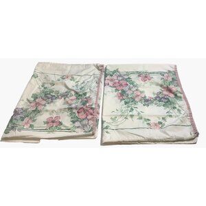 2 Sanderson Floral Standard Pillowcases Pink Lavender Flowers Floral 30" x 19"